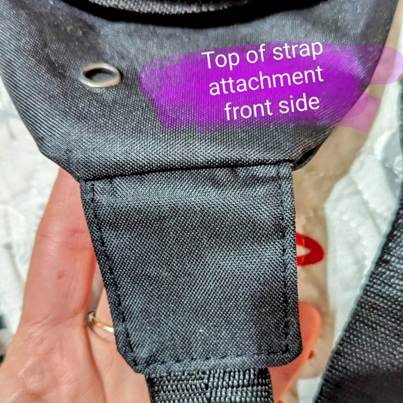 Black Fashion crossbody bag, messenger bag, front/back carry, BNWOT - Picture 12 of 14